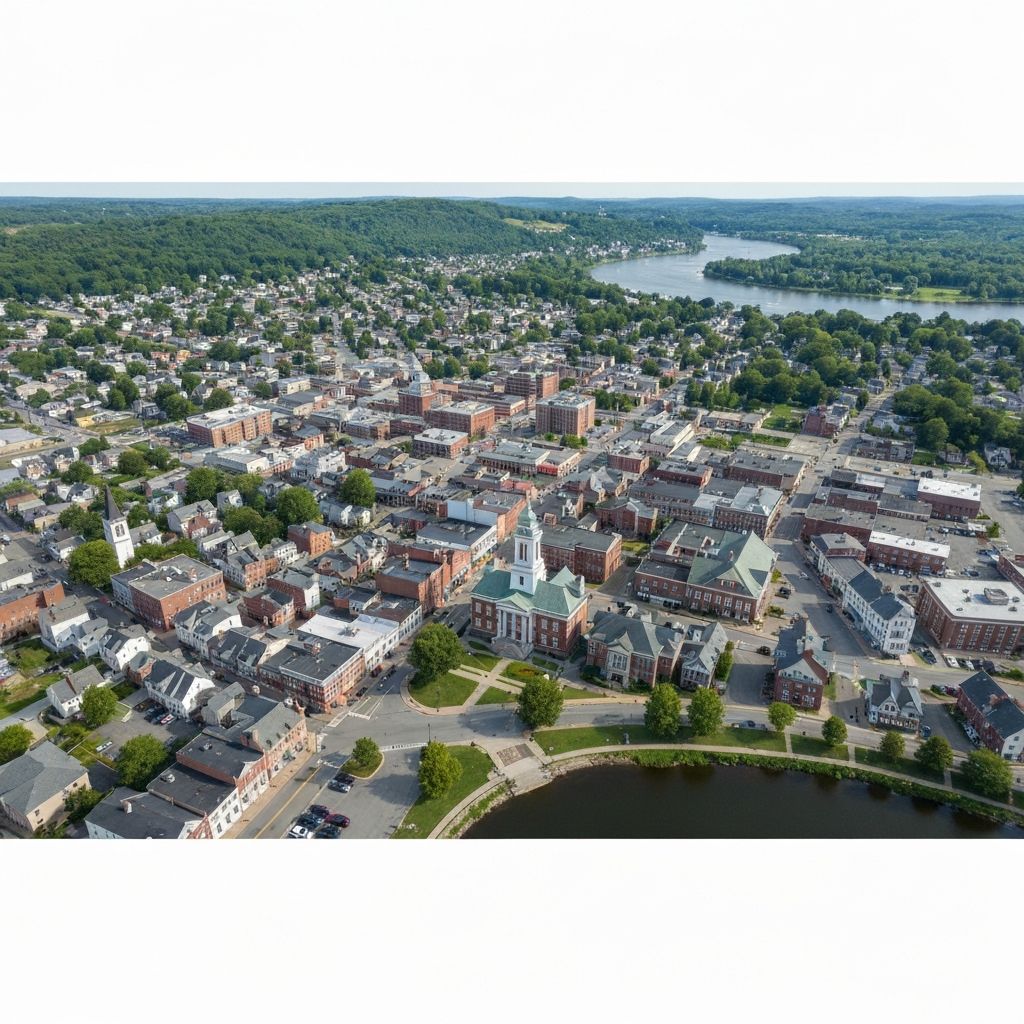 Norwich Connecticut cityscape view